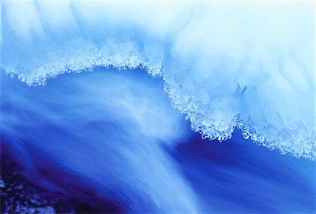 Close-Up of Water, Ice and Snow Kananaskis River, Kananaskis Country, Alberta, Canada Stock Photo - Rights-Managed, Code: 700-00043417