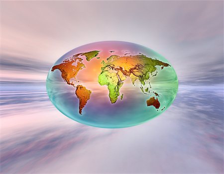 simsearch:700-00042293,k - World Map on Oval Globe Stock Photo - Rights-Managed, Code: 700-00043593
