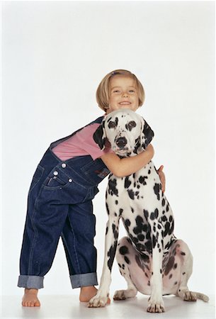 simsearch:700-00098404,k - Portrait of Girl with Dalmatian Fotografie stock - Rights-Managed, Codice: 700-00054400