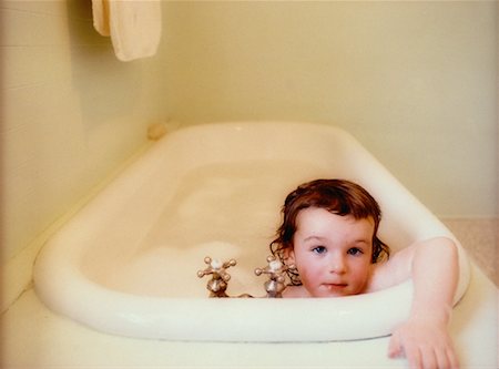 Portrait of Child in Bathtub Stock Photo - Rights-Managed, Code: 700-00054505
