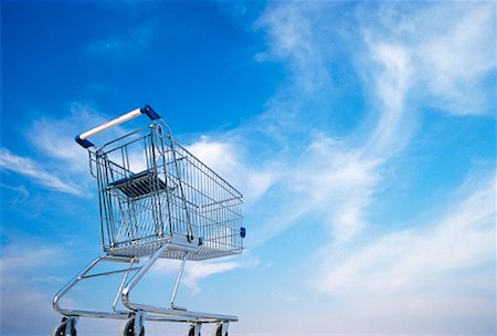 empty shopping cart - Ciel et panier d'achat Photographie de stock - Rights-Managed, Code: 700-00054658