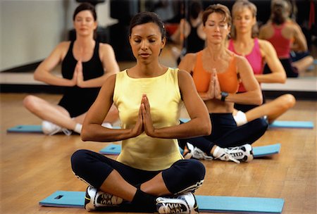 Group of Women Sitting in Aerobics Class Stock Photo - Rights-Managed, Code: 700-00055299