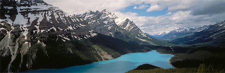 Peyto Lake et le Parc National Banff, Alberta, Canada Photographie de stock - Rights-Managed, Code: 700-00055466