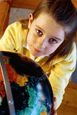 simsearch:700-00057718,k - Portrait of Girl with Globe Stock Photo - Rights-Managed, Code: 700-00055461