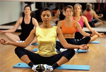 simsearch:700-00048852,k - Group of Women Doing Yoga in Aerobics Class Stock Photo - Rights-Managed, Code: 700-00055751