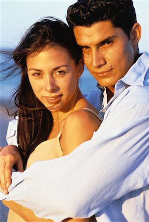 simsearch:700-00086310,k - Portrait of Couple Embracing Outdoors Stock Photo - Rights-Managed, Code: 700-00056087