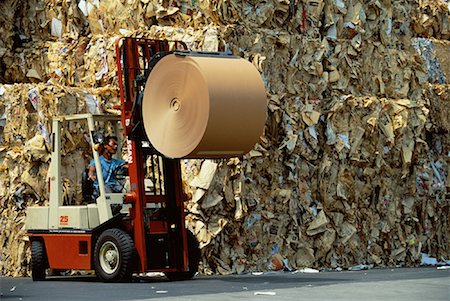 forklift operator (male) - Worker at Paper Recycling Plant Jakarta, Indonesia Stock Photo - Rights-Managed, Code: 700-00056748