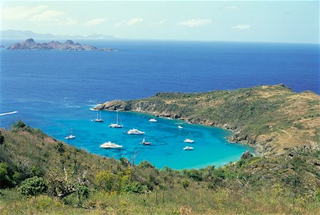 st barth - Overview of Boats in Cove St. Barthelemy French West Indies Stock Photo - Rights-Managed, Code: 700-00056821