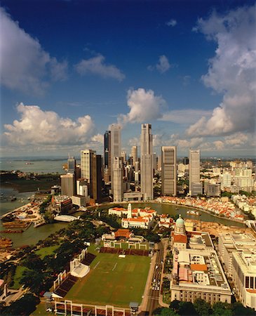 simsearch:700-00097806,k - Aerial View of City and River Singapore Stock Photo - Rights-Managed, Code: 700-00057780