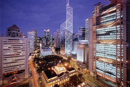 simsearch:700-00097806,k - Bank of China and Legislative Building at Dusk Hong Kong Stock Photo - Rights-Managed, Code: 700-00057958