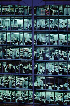 simsearch:700-00032848,k - View of Office Tower Interior From Outside at Night, Hong Kong Stock Photo - Rights-Managed, Code: 700-00057969