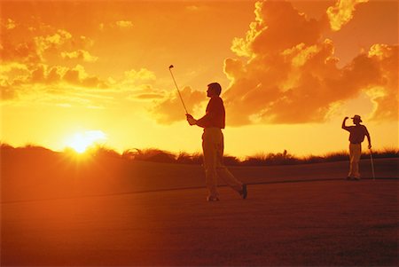 simsearch:700-00058236,k - Men Golfing at Sunset Stock Photo - Rights-Managed, Code: 700-00058022