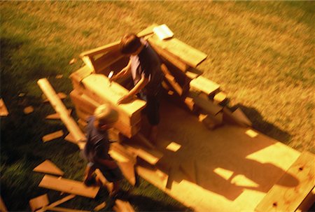 Two Boys Building Wooden Fort Outdoors Stock Photo - Rights-Managed, Code: 700-00058526