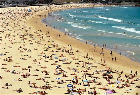 simsearch:700-00082152,k - Übersicht über die Menschen am Bondi Beach, Sydney, n.s.w., Australia Stockbilder - Lizenzpflichtiges, Bildnummer: 700-00058595