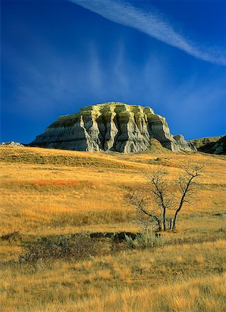 Rock Formation and Field Big Muddy Valley Badlands Saskatchewan, Canada Stock Photo - Rights-Managed, Code: 700-00059339