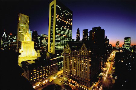 Paysage au crépuscule, Manhattan, New York City, New York, États-Unis Photographie de stock - Rights-Managed, Code: 700-00059386