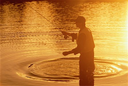 simsearch:700-00086986,k - Man Fly Fishing at Sunset Denver, Colorado, USA Stock Photo - Rights-Managed, Code: 700-00059534