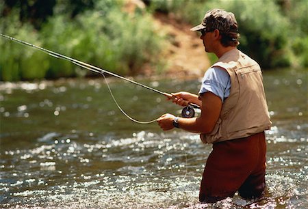 simsearch:622-02913468,k - Man Fly Fishing Colorado, USA Foto de stock - Con derechos protegidos, Código: 700-00059530