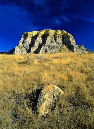 Rock Formation and Field Big Muddy Valley Badlands Saskatchewan, Canada Stock Photo - Rights-Managed, Code: 700-00059573