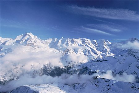 simsearch:700-00425302,k - Overview of Mt. Jungfrau and Landscape Jungfrau Region, Switzerland Foto de stock - Con derechos protegidos, Código: 700-00059906