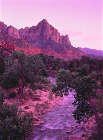 simsearch:700-00050315,k - Le veilleur de nuit, Virgin River Zion National Park, Utah, USA Photographie de stock - Rights-Managed, Code: 700-00050319