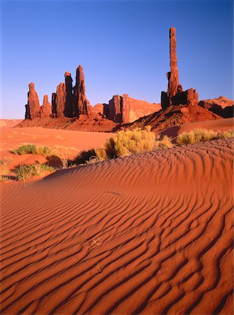 sand dune desert rock formations - Sand Dunes, Monument Valley Arizona, USA Stock Photo - Rights-Managed, Code: 700-00050492