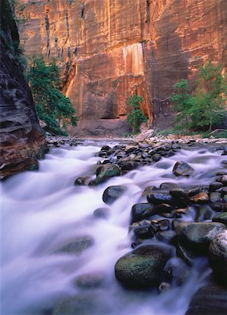 river usa scenic spring - The Narrows, Virgin River Zion National Park Utah, USA Stock Photo - Rights-Managed, Code: 700-00050508