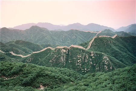 Overview of Great Wall of China Badaling, China Fotografie stock - Rights-Managed, Codice: 700-00050675