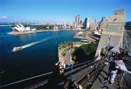 Vue de Sydney Harbour Bridge de Sydney, Nouvelle Galles du Sud Australie Photographie de stock - Rights-Managed, Code: 700-00050676