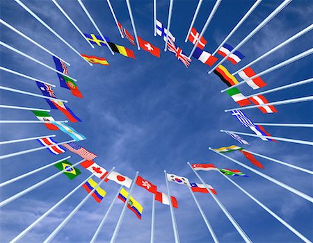 flag of the united nations - Circle of International Flags Stock Photo - Rights-Managed, Code: 700-00050891