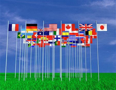 flag pole row - International Flags Foto de stock - Con derechos protegidos, Código: 700-00050893