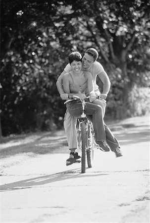 Couple Riding Bicycle on Path Stock Photo - Rights-Managed, Code: 700-00051418