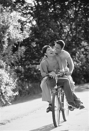Couple Riding Bicycle on Path Stock Photo - Rights-Managed, Code: 700-00051419