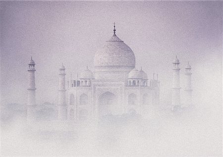 simsearch:700-00328491,k - Taj Mahal and Fog Agra, India Stock Photo - Rights-Managed, Code: 700-00051490