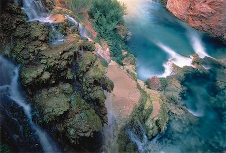 simsearch:862-03714186,k - Obenliegende Ansicht der Havasu River Havasupai Indian Reservation Supai, Arizona, USA Stockbilder - Lizenzpflichtiges, Bildnummer: 700-00052170