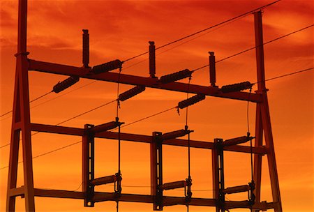 simsearch:700-00066600,k - Close-Up of Power Substation at Sunset Calgary, Alberta, Canada Foto de stock - Con derechos protegidos, Código: 700-00052657