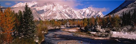 panoramic alberta pictures - Ribbon Creek and Mountains in Late Autumn, Kananaskis Country Alberta, Canada Stock Photo - Rights-Managed, Code: 700-00052693