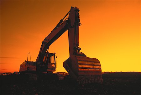 simsearch:700-00066600,k - Backhoe at Sunset Calgary, Alberta, Canada Foto de stock - Con derechos protegidos, Código: 700-00052837