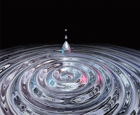 simsearch:700-00013923,k - Abstract Water Drop and Ripples Stock Photo - Rights-Managed, Code: 700-00052864