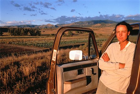 Woman near Truck on Organic Farm Boulder County, Colorado, USA Stock Photo - Rights-Managed, Code: 700-00052922