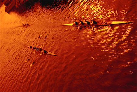 sculling boat view from above - Overhead View of Three Rowing Teams Stock Photo - Rights-Managed, Code: 700-00053619
