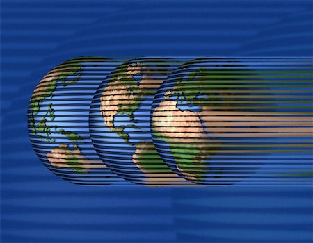 simsearch:700-00178876,k - Trois Globes affichant les Continents du monde Photographie de stock - Rights-Managed, Code: 700-00064162