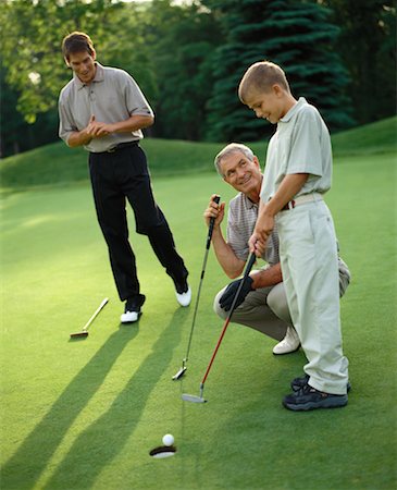 Grandfather, Father and Son Golfing Stock Photo - Rights-Managed, Code: 700-00065821