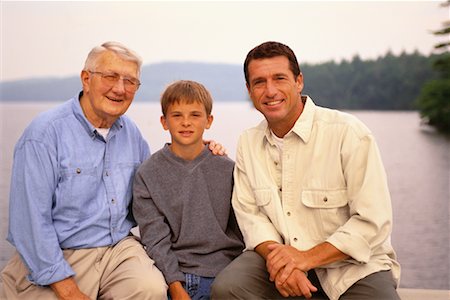 simsearch:700-00067820,k - Portrait of Grandfather, Father And Son, Belgrade Lakes, ME, USA Foto de stock - Con derechos protegidos, Código: 700-00066235