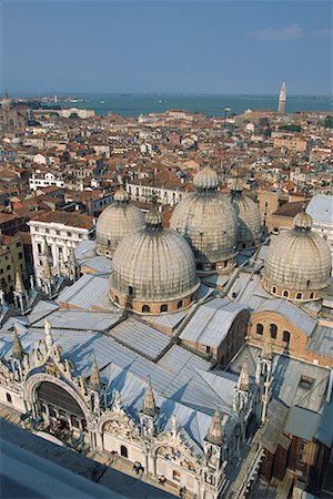 Aerial View of San Marco Basilica Venice, Italy Foto de stock - Con derechos protegidos, Código: 700-00066797