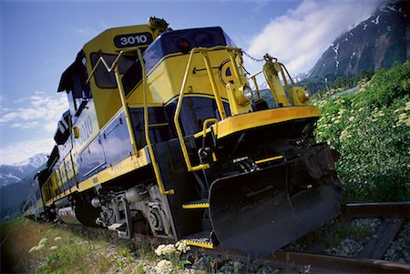 simsearch:700-00066858,k - Train, Landscape and Sky Seward, Alaska, USA Stock Photo - Rights-Managed, Code: 700-00066858