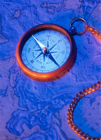 simsearch:700-00635647,k - Compass on World Map Stock Photo - Rights-Managed, Code: 700-00066916