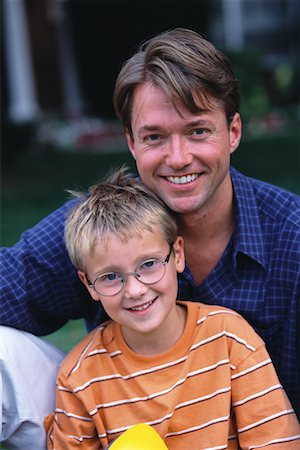 Portrait of Father and Son Outdoors Stock Photo - Rights-Managed, Code: 700-00067010