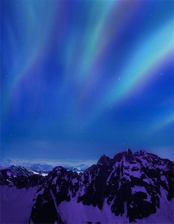 simsearch:700-00007346,k - Mountains and Northern Lights Alaska, USA Stock Photo - Rights-Managed, Code: 700-00067450
