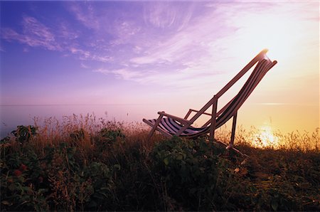 simsearch:700-00037599,k - Deck Chair near Shore at Sunrise Gulf of St. Lawrence, Cape Tryon Prince Edward Island, Canada Stock Photo - Rights-Managed, Code: 700-00067650